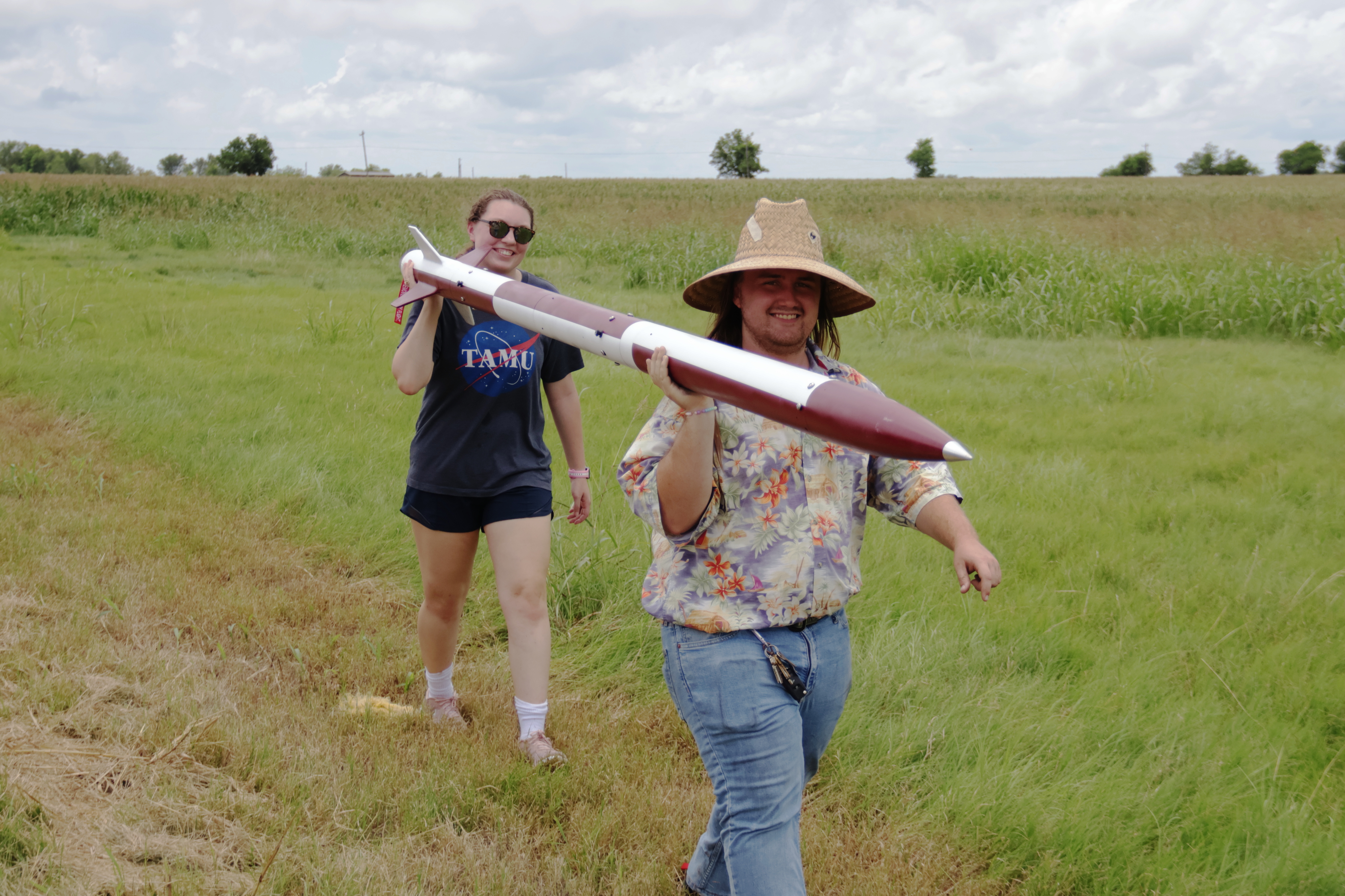 Thunderbolt being carried through a field